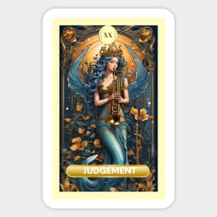 The Judgement Card From the Light Mermaid Tarot Deck. Sticker